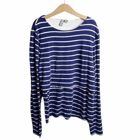 ASOS Blue Striped Maternity Top - Picture 1 of 5